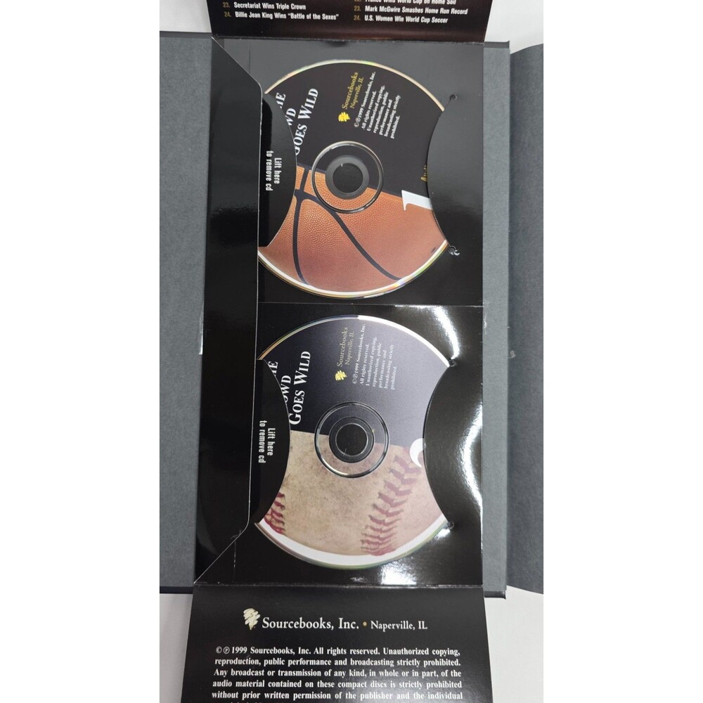 And the Crowd Goes Wild | Hardcover Book with 2 Audio CDs | 1999 Sports History - Picture 8 of 16